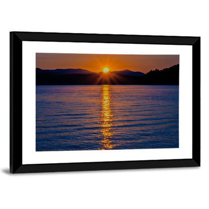 Lake Jocassee Golden Sunrise Wall Art