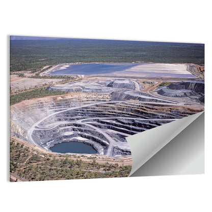 Aerial Open Pit Uranium Mine Wall Art