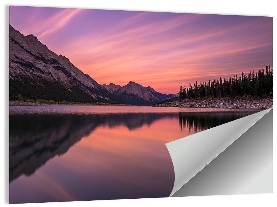 Medicine Lake Sunset Reflection Wall Art