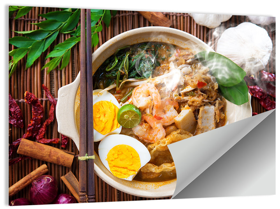Malaysian Prawn Mee Bowl Wall Art