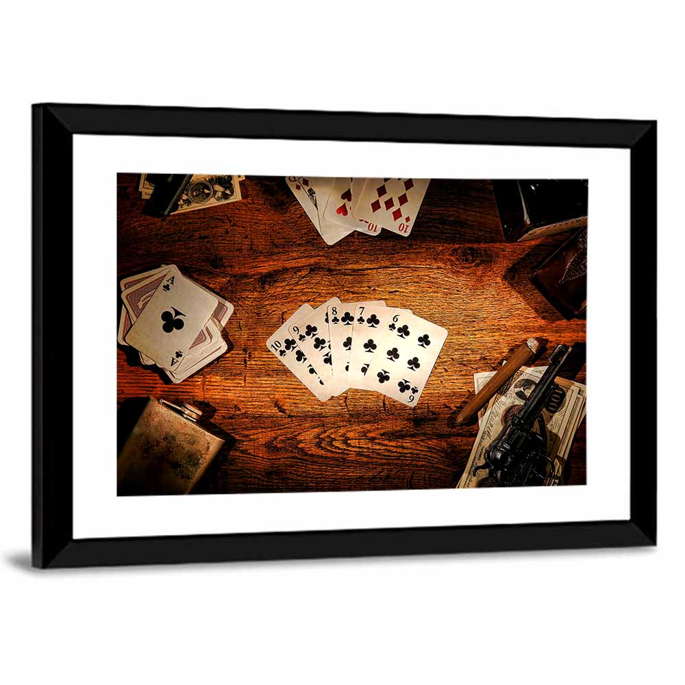 American West Poker Game Wall Art