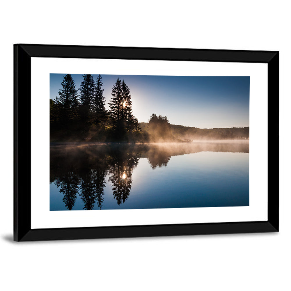 Spruce Knob Lake Morning Mist Wall Art