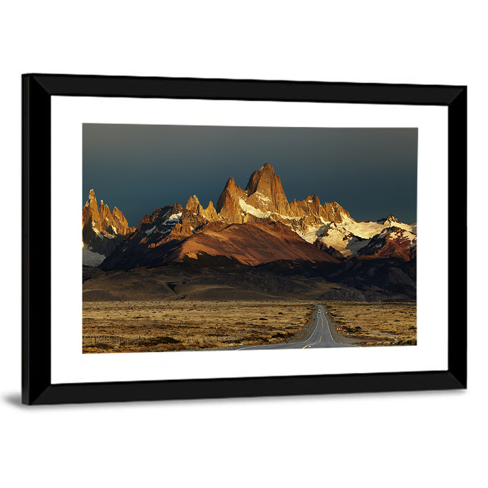Mount Fitz Roy Sunrise Wall Art as a framed print