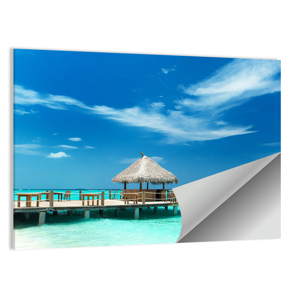 Thatched Beach Bar Pier Wall Art