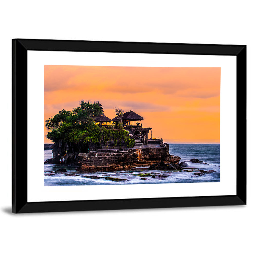 Tanah Lot Temple at Sunset Wall Art