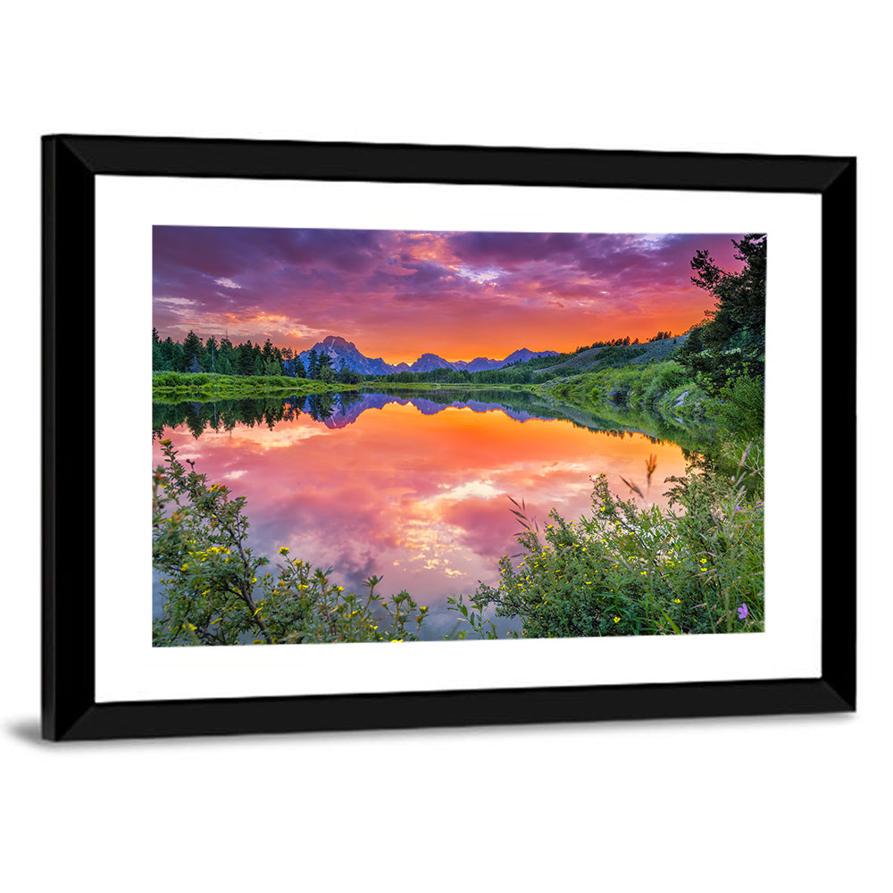 Oxbow Bend Sunset Wall Art