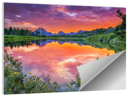 Oxbow Bend Sunset Wall Art