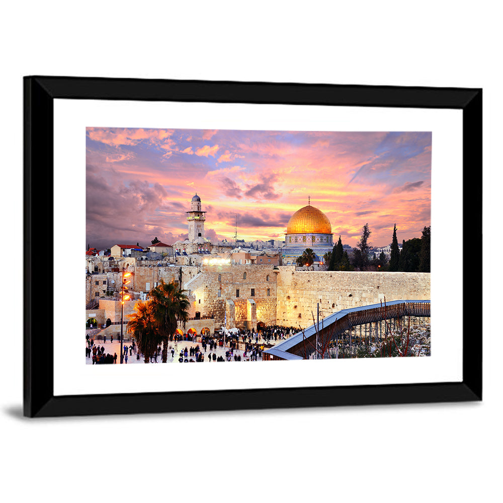 Jerusalem Old City Sunset Wall Art