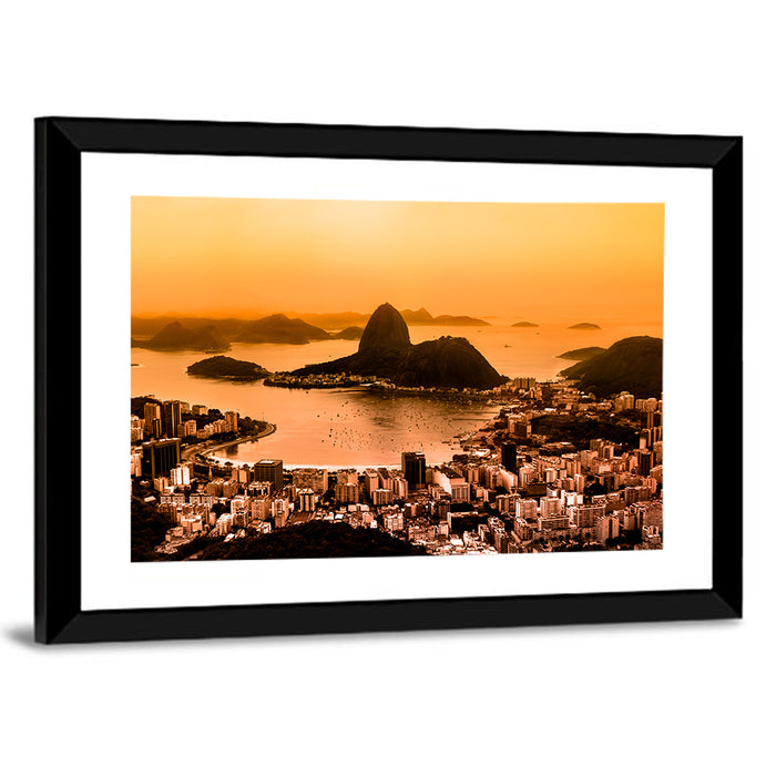 Sugarloaf Over Guanabara Bay Wall Art as a framed print