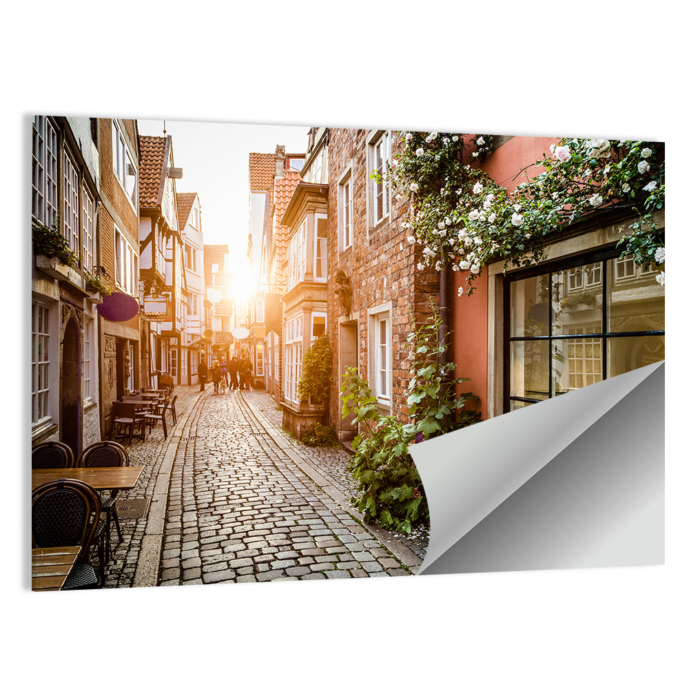 Schnoorviertel Cobblestone Lane Wall Art