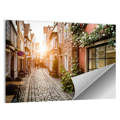 Schnoorviertel Cobblestone Lane Wall Art