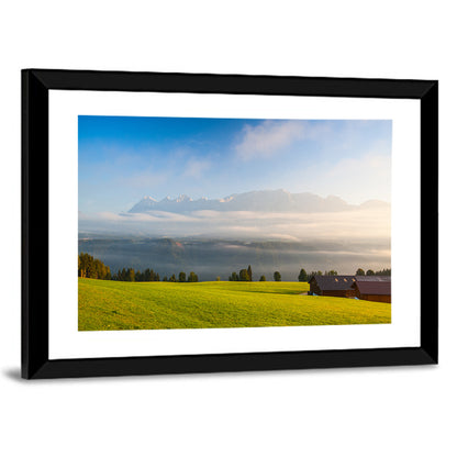Sunlit Mountain Clouds Wall Art