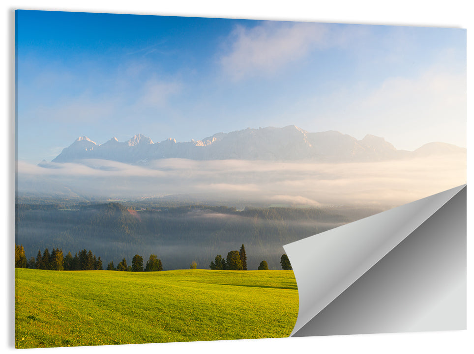 Sunlit Mountain Clouds Wall Art