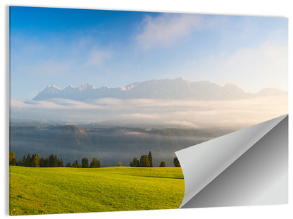 Sunlit Mountain Clouds Wall Art