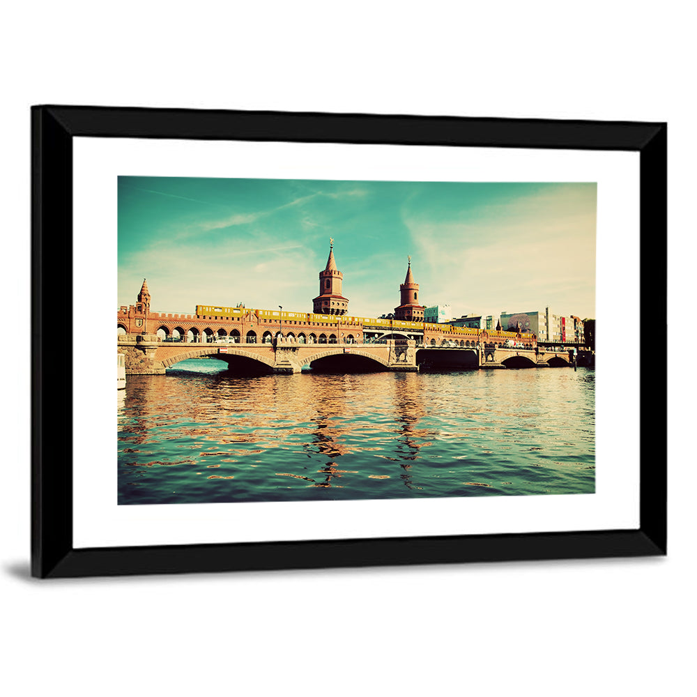 Oberbaum Bridge with Yellow Train Wall Art