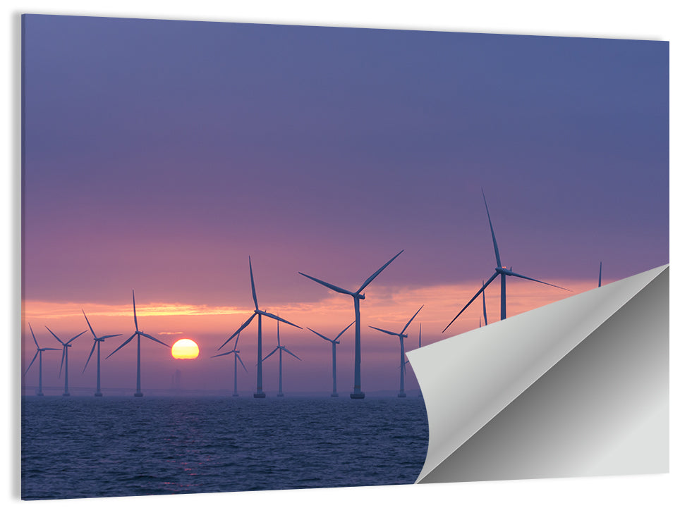 Twilight Offshore Wind Farm Wall Art