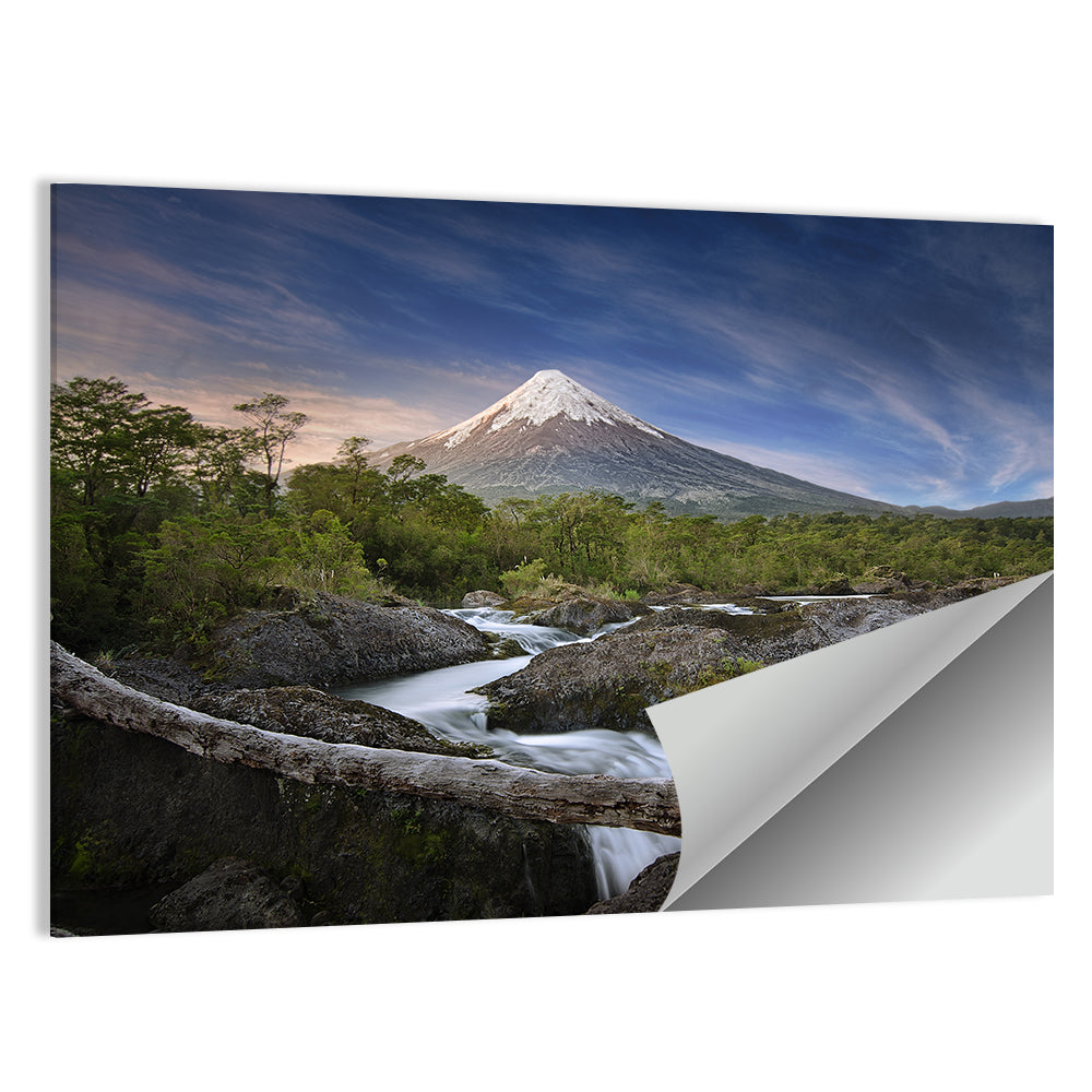 Osorno Volcano at Petrohue Falls Wall Art