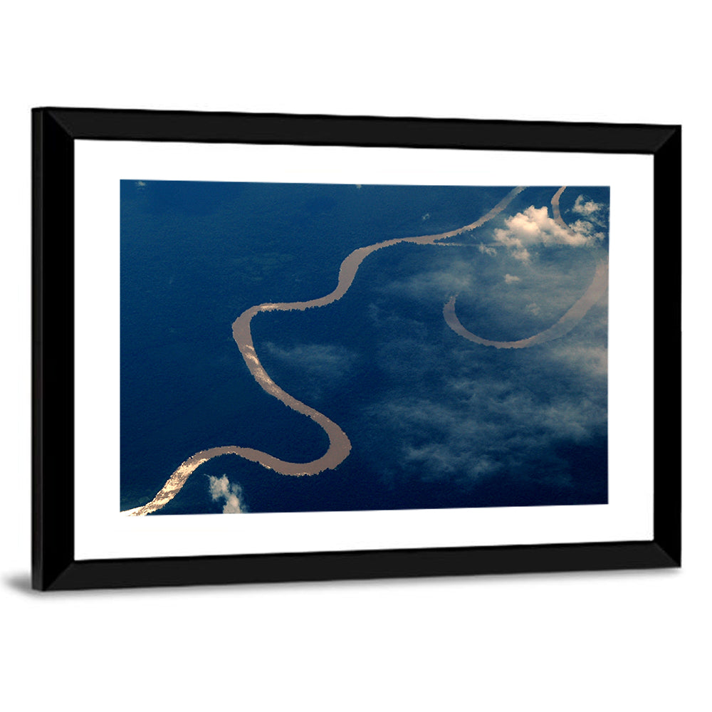 Sunlit Meander of the Amazon River Wall Art