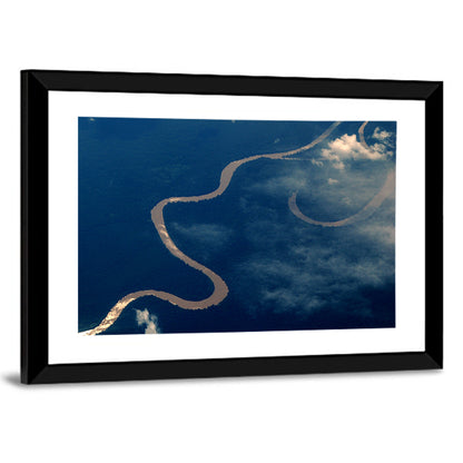 Sunlit Meander of the Amazon River Wall Art