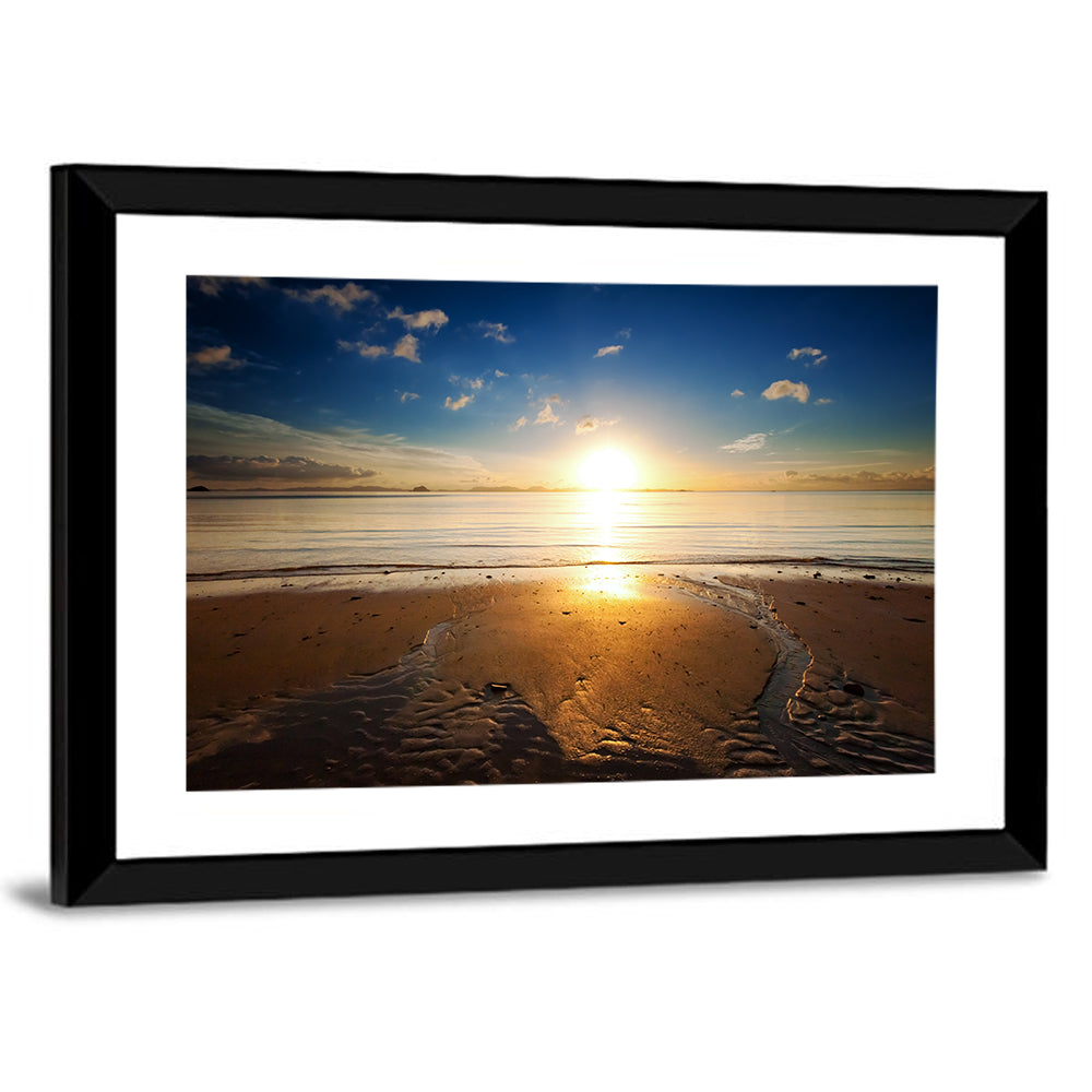 Sunrise Over Rippling Sand Wall Art