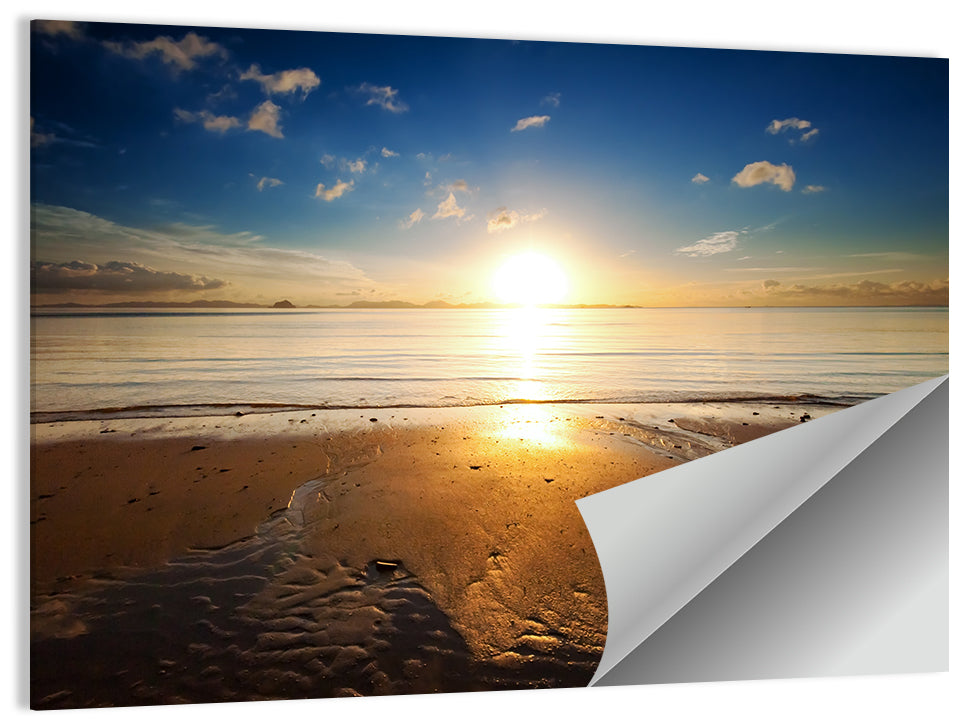 Sunrise Over Rippling Sand Wall Art