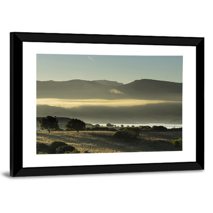 Lake Omodeo Morning Mist Wall Art