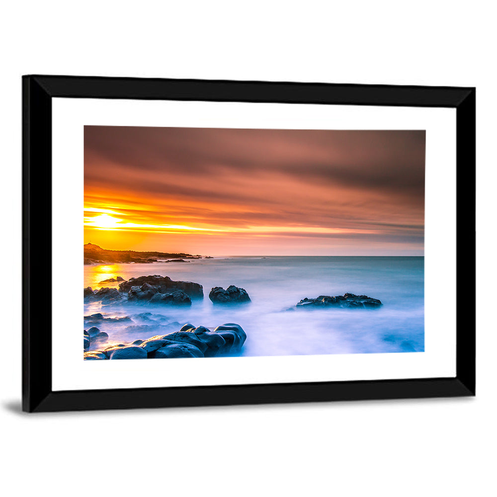 Reykjanes Golden Hour Beach Wall Art