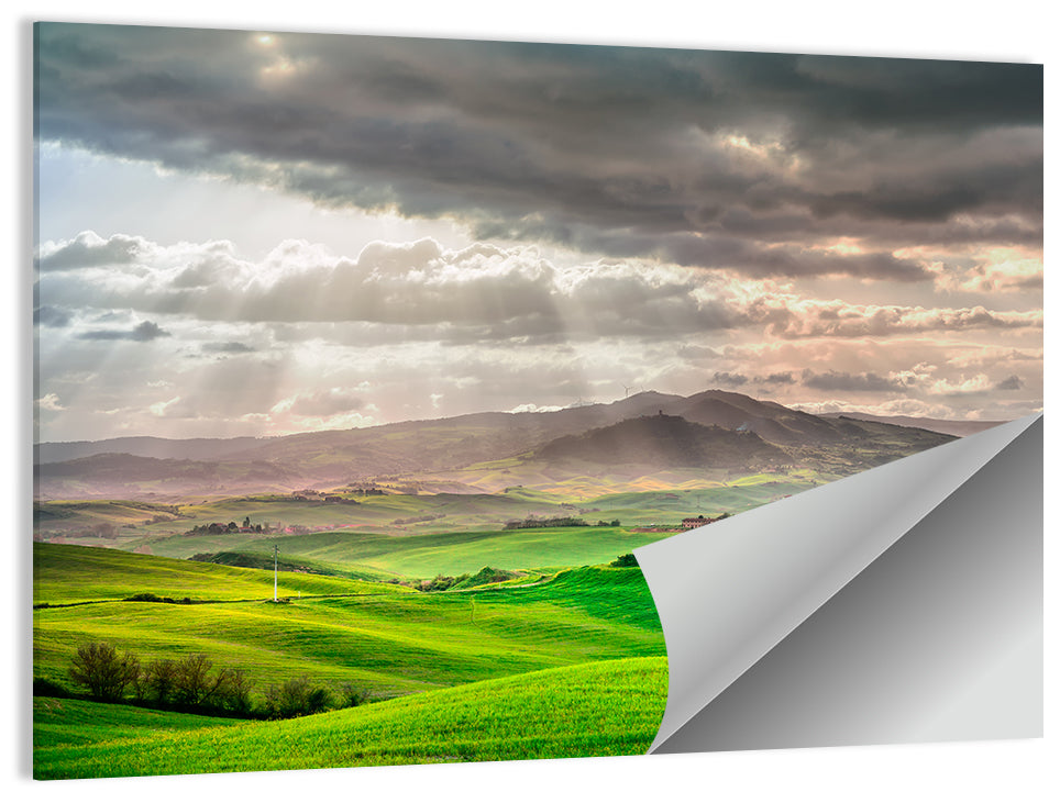 Tuscan Sunlit Hills Wall Art