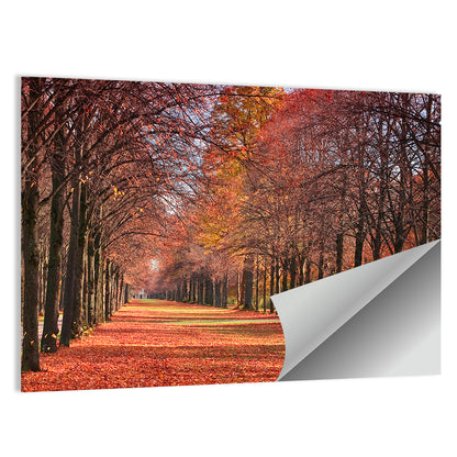 Tree-lined Autumn Lane Wall Art
