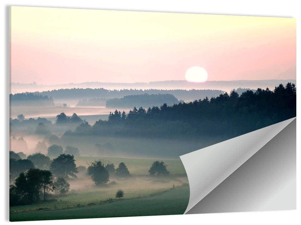 Czech Morning Fog Landscape Wall Art