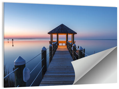 Pamlico Sound Twilight Gazebo Wall Art