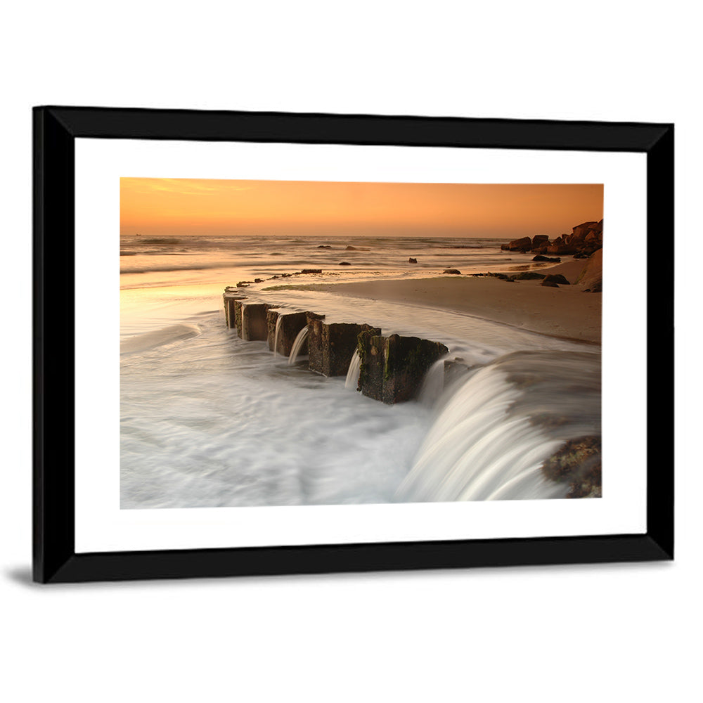 Breakwater at Golden Hour Wall Art
