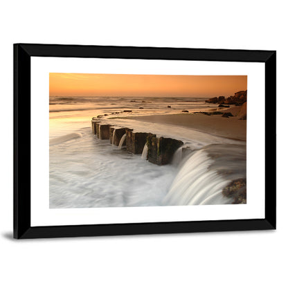 Breakwater at Golden Hour Wall Art