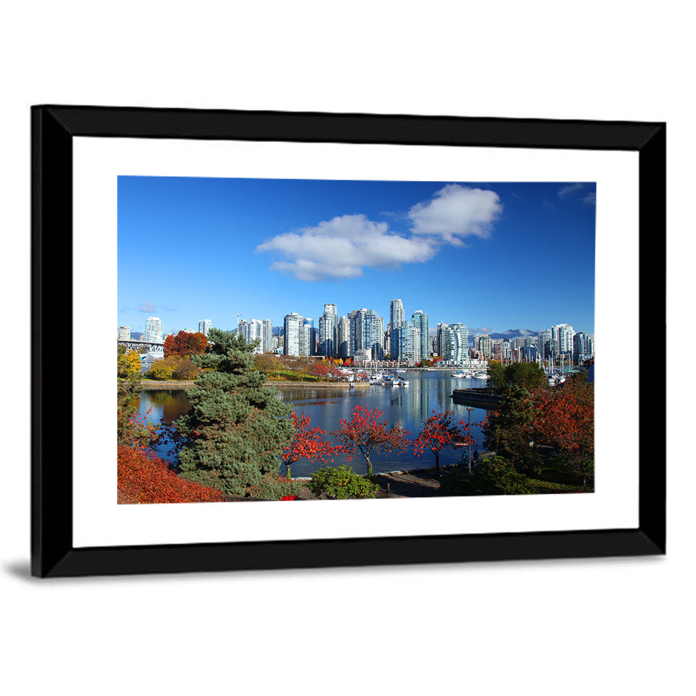 Vancouver Autumn Skyline Wall Art