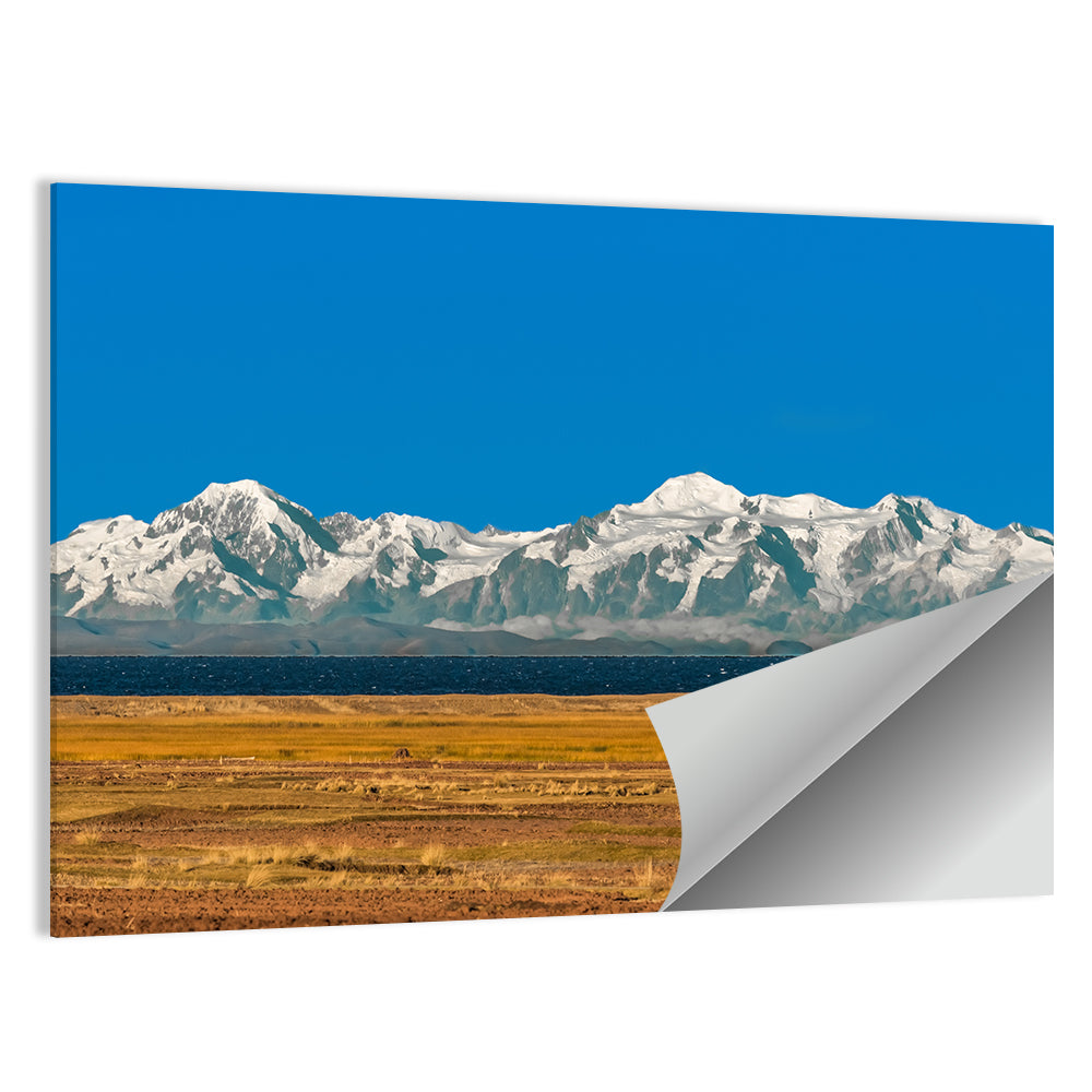 Snow-capped Peaks Over Lake Titicaca Wall Art