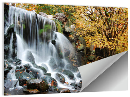Autumn Waterfall at Sonsbeek Park Wall Art