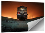 Cinematic Night Electric Locomotive Wall Art