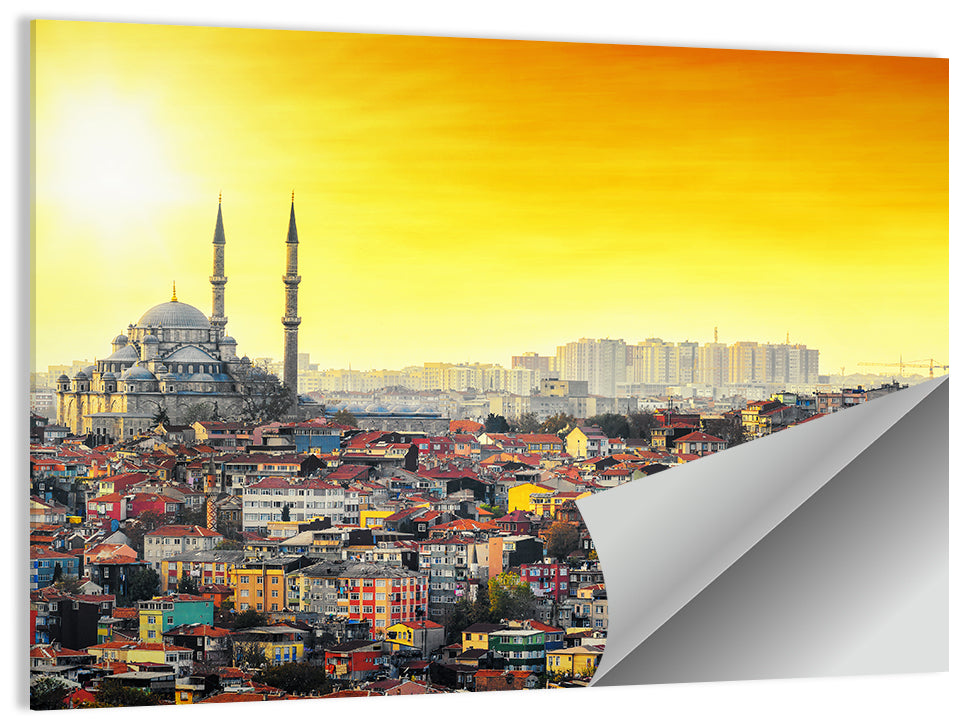 Fatih Mosque at Sunset Wall Art