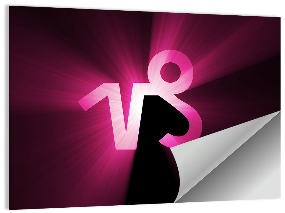 Glowing Capricorn Symbol Wall Art