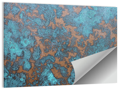 Oxidized Copper Patina Abstract Wall Art