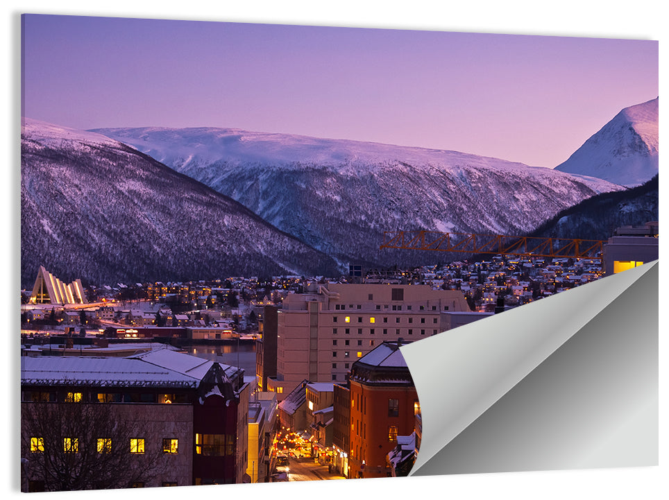 Tromsø Twilight Cityscape Wall Art