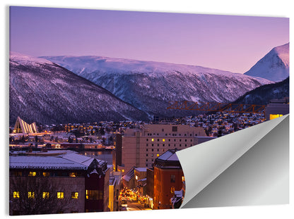 Tromsø Twilight Cityscape Wall Art
