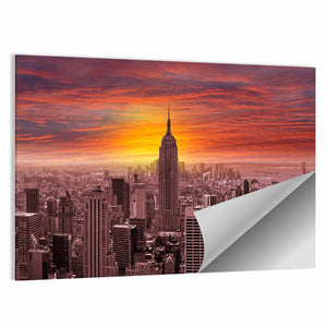 New York City Sunset Wall Art