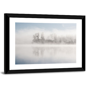 Misty Forest Lake Wall Art