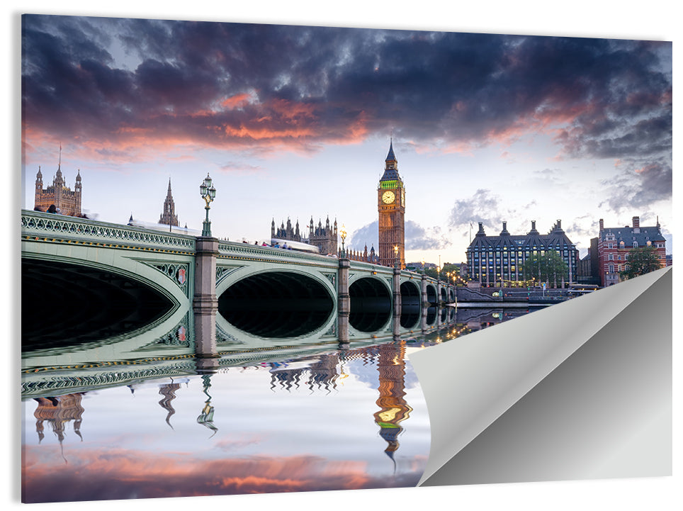 Westminster Bridge at Dusk Wall Art