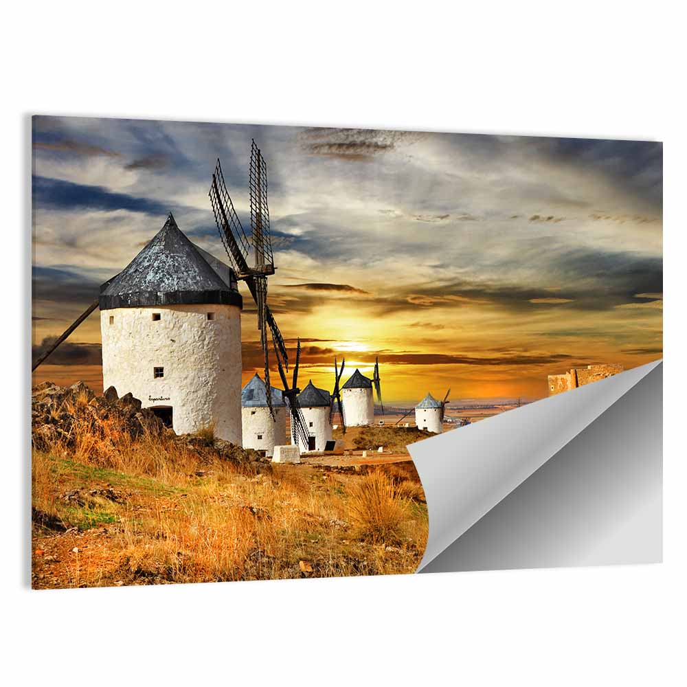 Windmills of Consuegra at Sunset Wall Art
