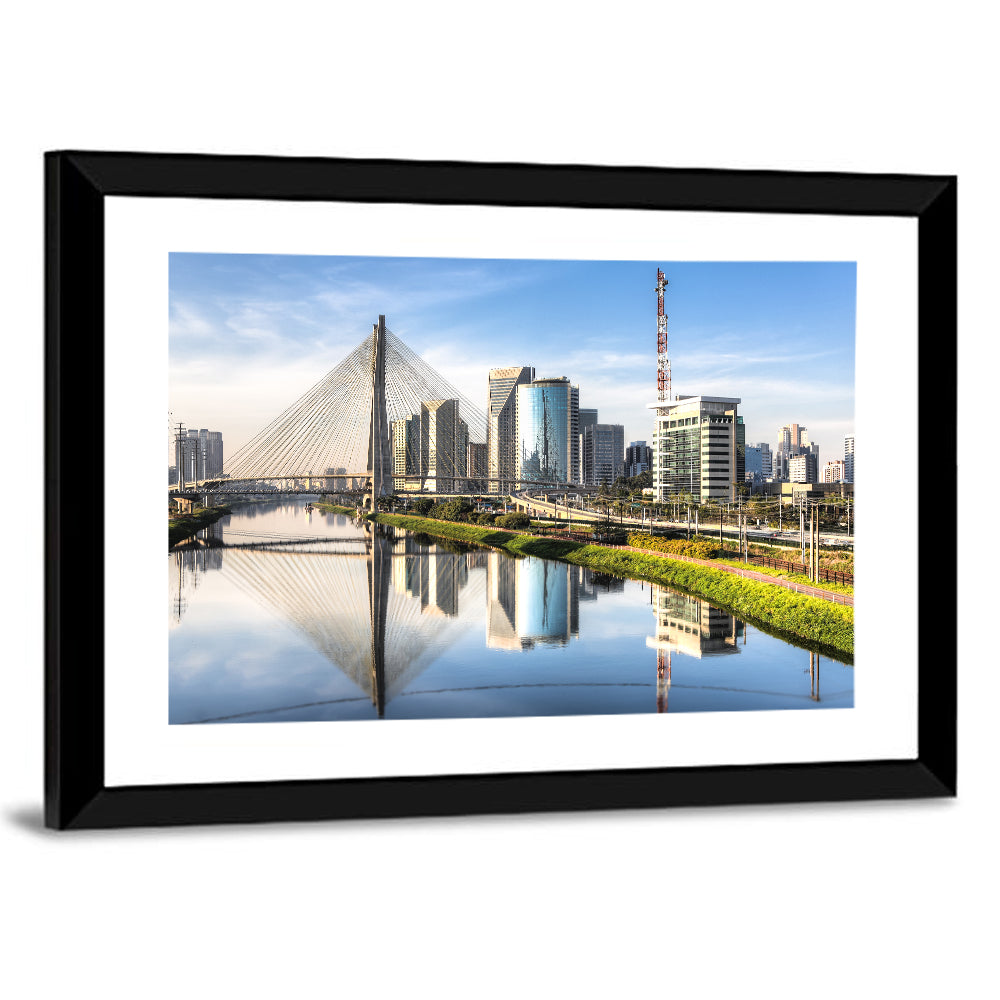 Estaiada Bridge Reflections Wall Art
