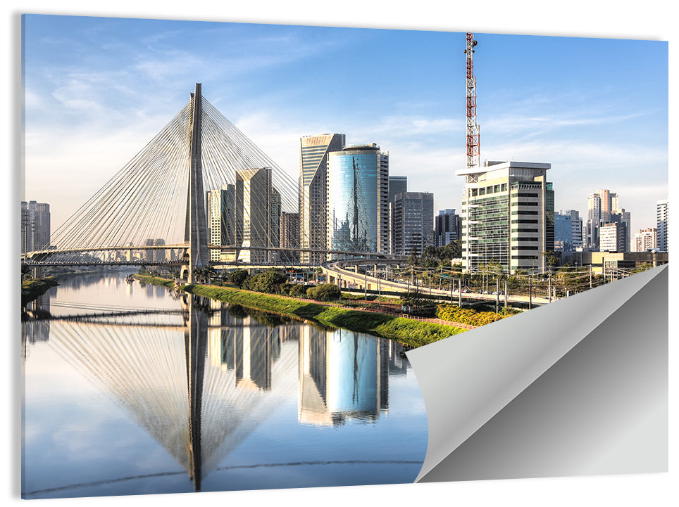 Estaiada Bridge Reflections Wall Art