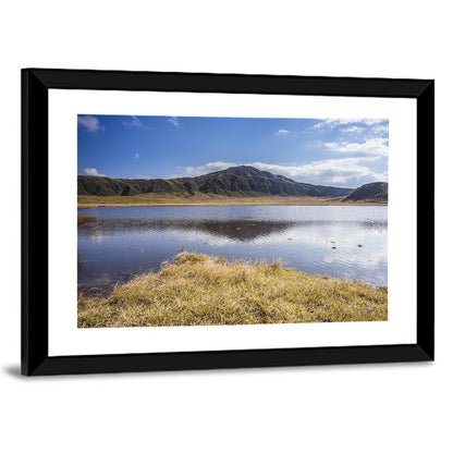 Mount Aso Lake Reflection Wall Art