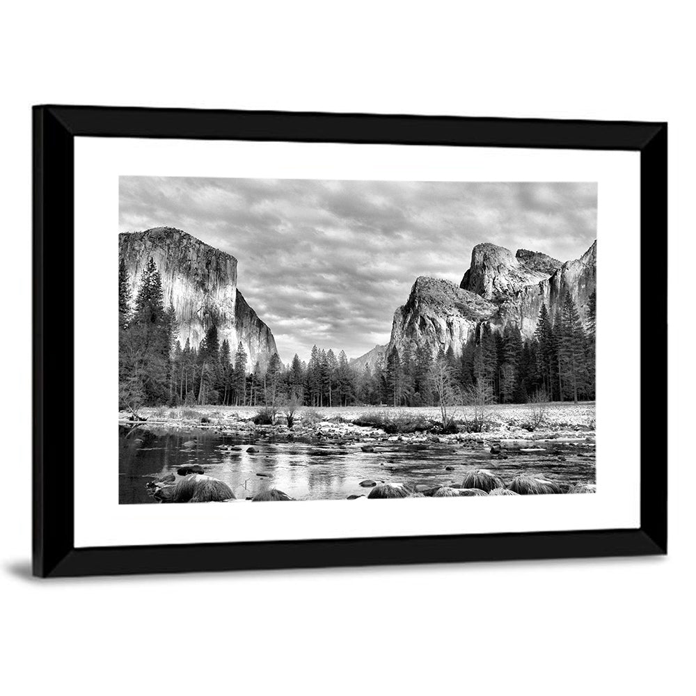 Yosemite Valley Winter View Wall Art